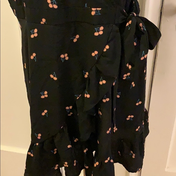 COPY - Xhilaration XXL Faux wrap Dress Black w Cherries - Picture 2 of 6